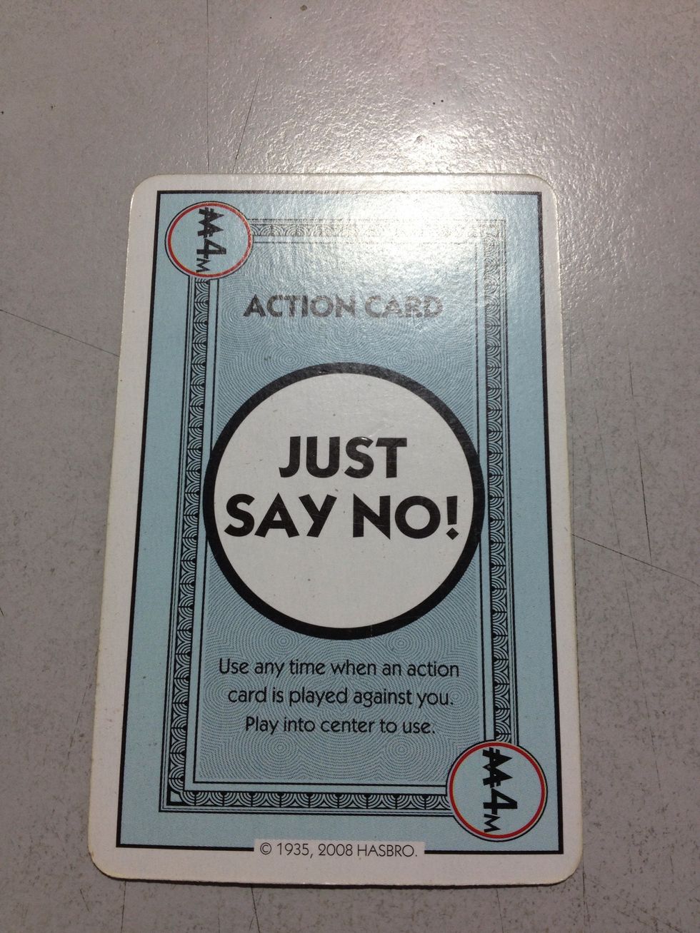 monopoly deal card game rules just say no