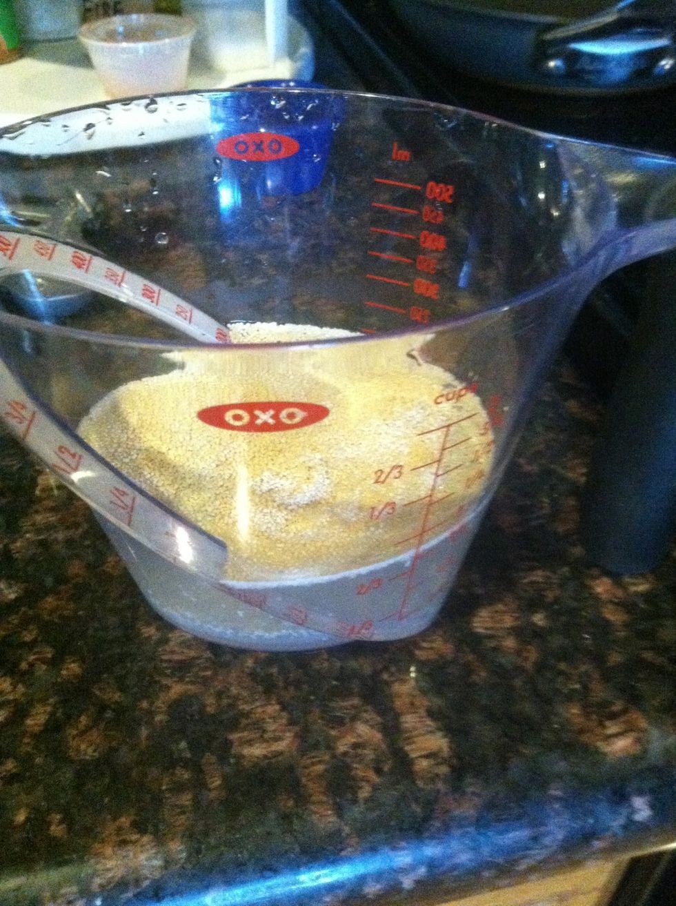 Activate/ proof your yeast. Mix warm water with sugar and yeast, as soon it bubbles and starts to foam its ready.