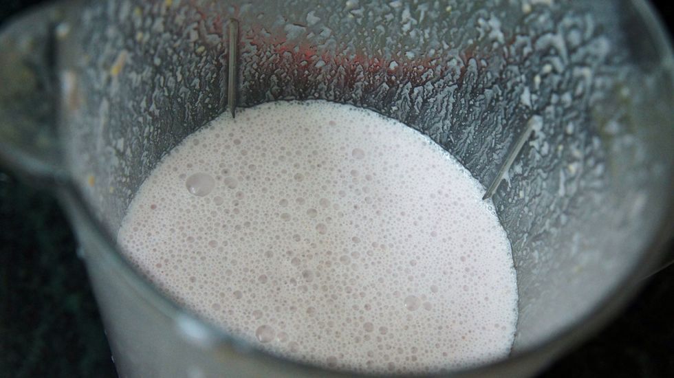 Actual colour of pomegranate juice looks like this...