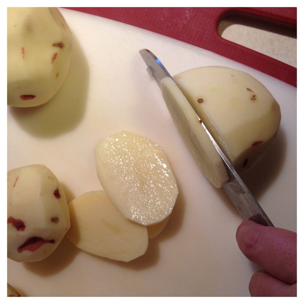 Ad slice them into thin slices. The thinner the better.