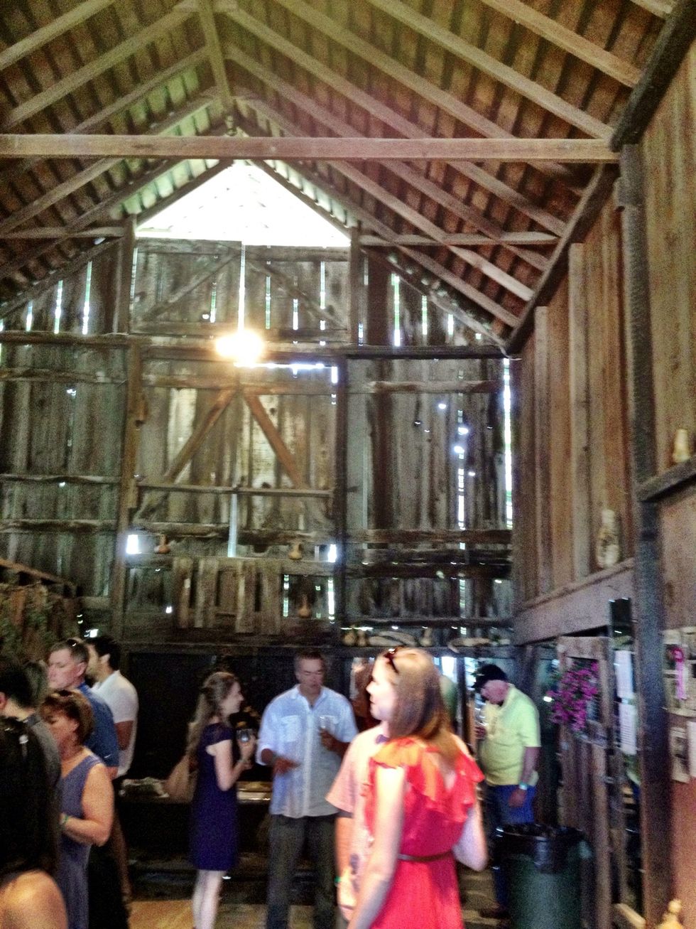 Adastra's wine tasting was held inside a magnificent old barn. In addition to sampling an assortment of their wines, we also got to taste delicious chocolates and a range of artisan cheeses.