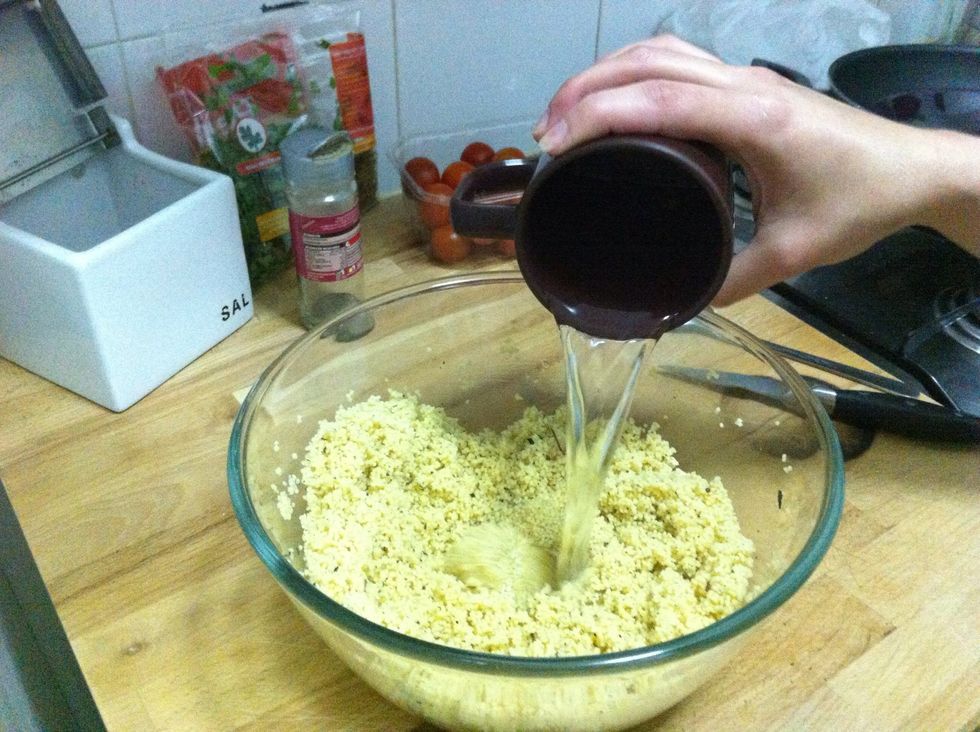 Add 1 & 1/2 cup water and put in the fridge