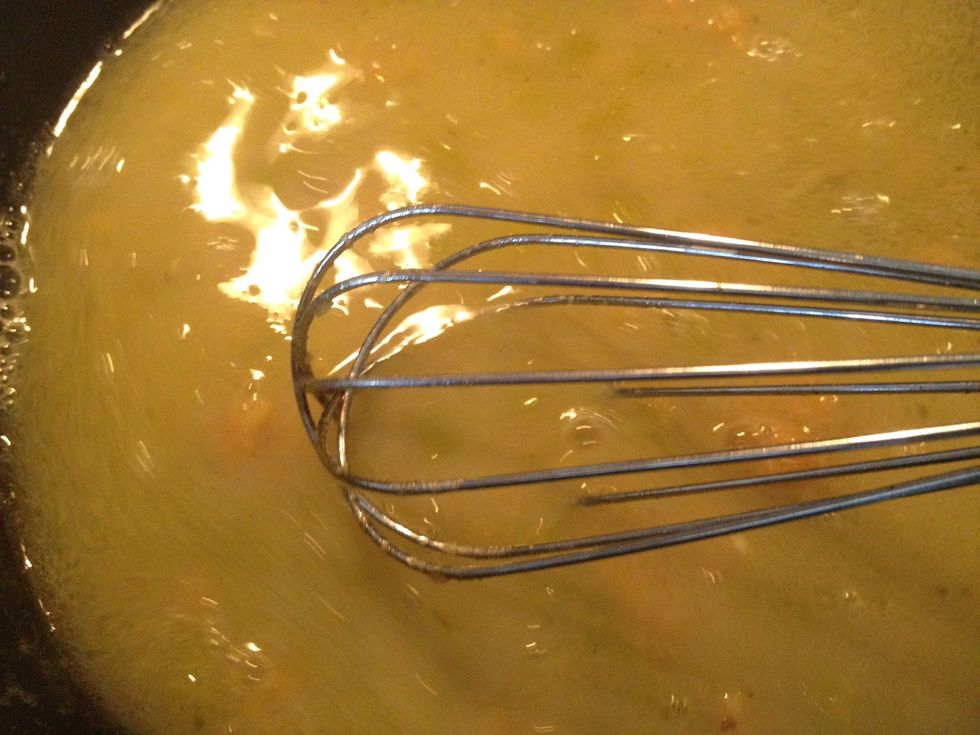 Add 1 1/2 cups chicken broth   Whisk together.