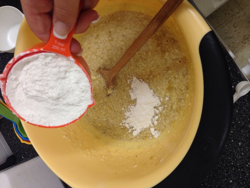 Add 1 1/2 cups of flour