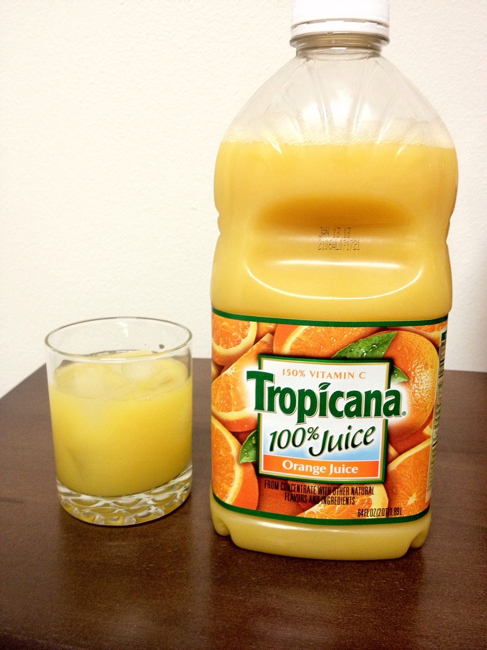 Add 1 1/2 ounces of Orange Juice.