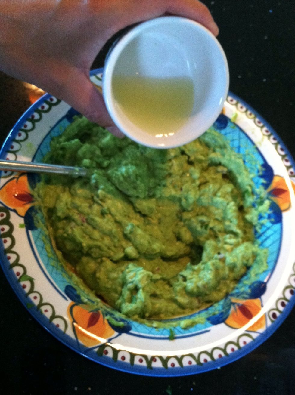 Add 1 1/2 tablespoons of lemon juice & mix well. Taste test & add whatever is needed - you may like more onion or salt than I do - make it your own! You can add chopped jalape\u00f1os for a kick.