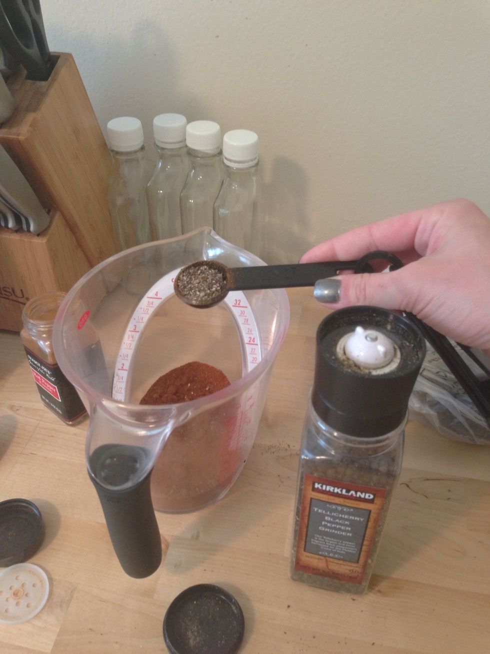 Add 1 1/2 Tbsp of black pepper.