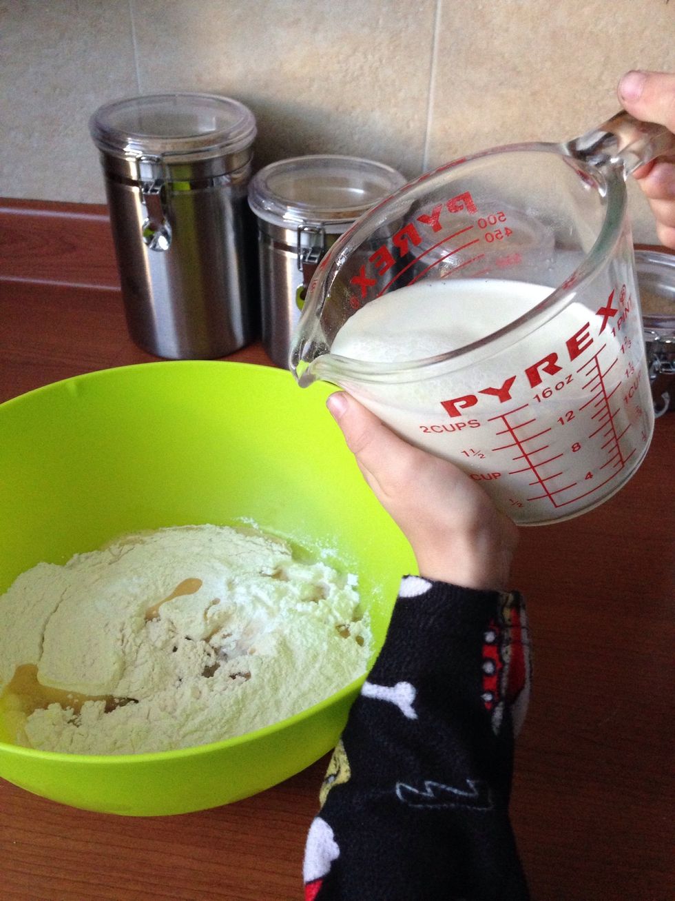Add 1 2/3 cup milk