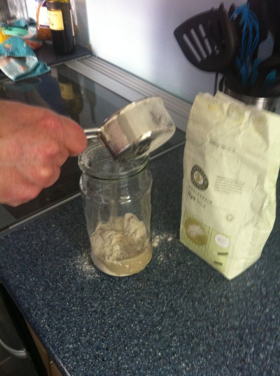 Add 1/2 a cup of tap or bottled water