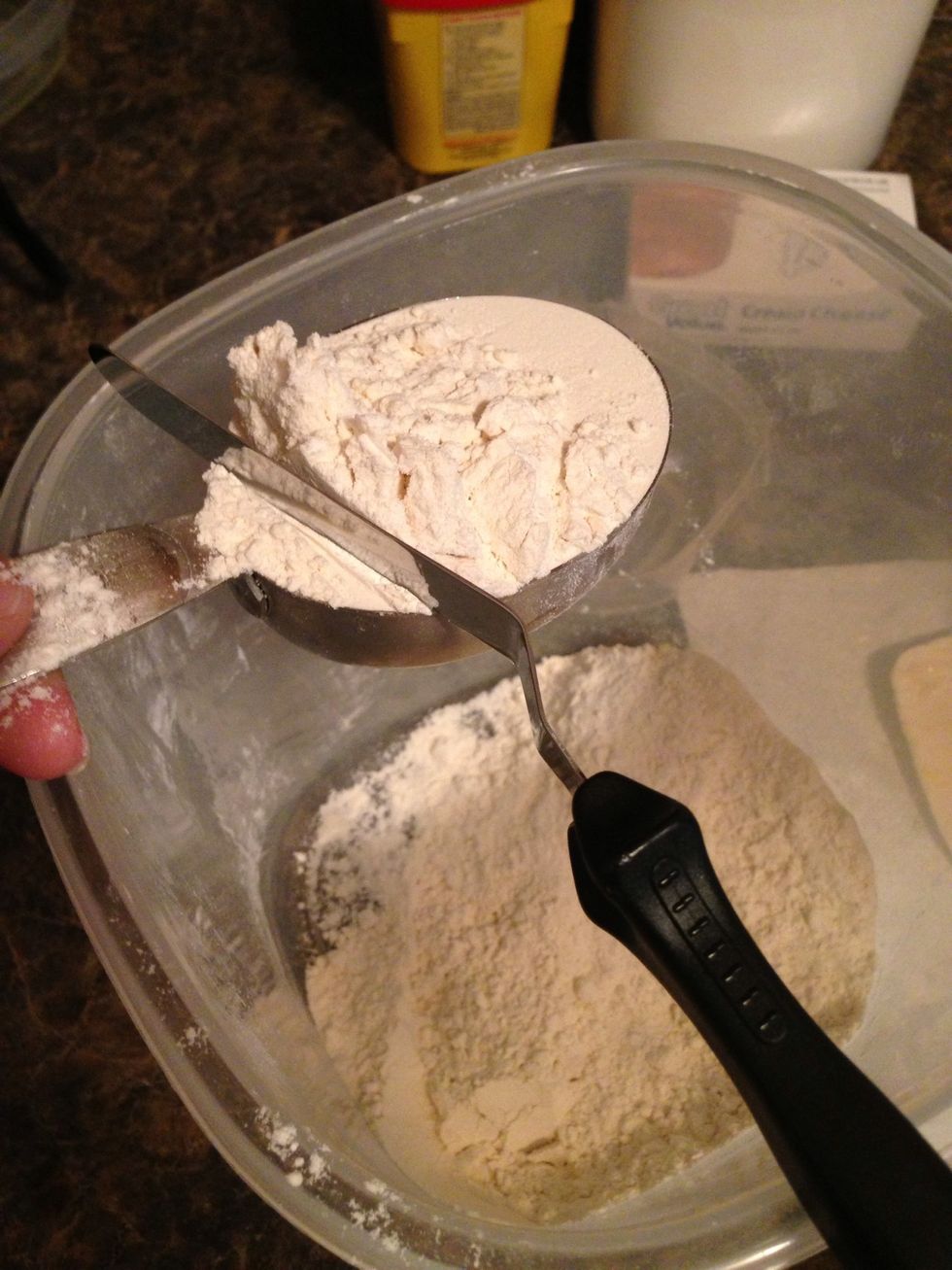 Add 1/2 cup all-purpose unbleached flour to the mixture. You can use bleached flour if you like, but would you drink bleach?? Yuck!