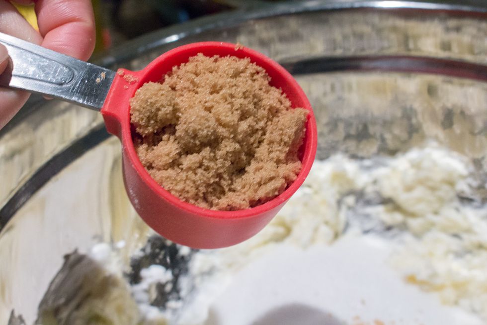 Add 1/2 cup brown sugar next.