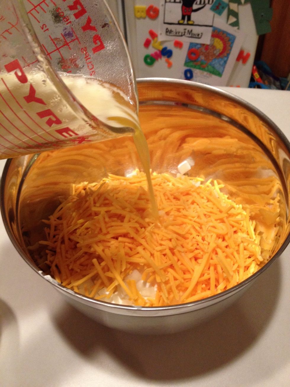 Add 1/2 cup melted butter.