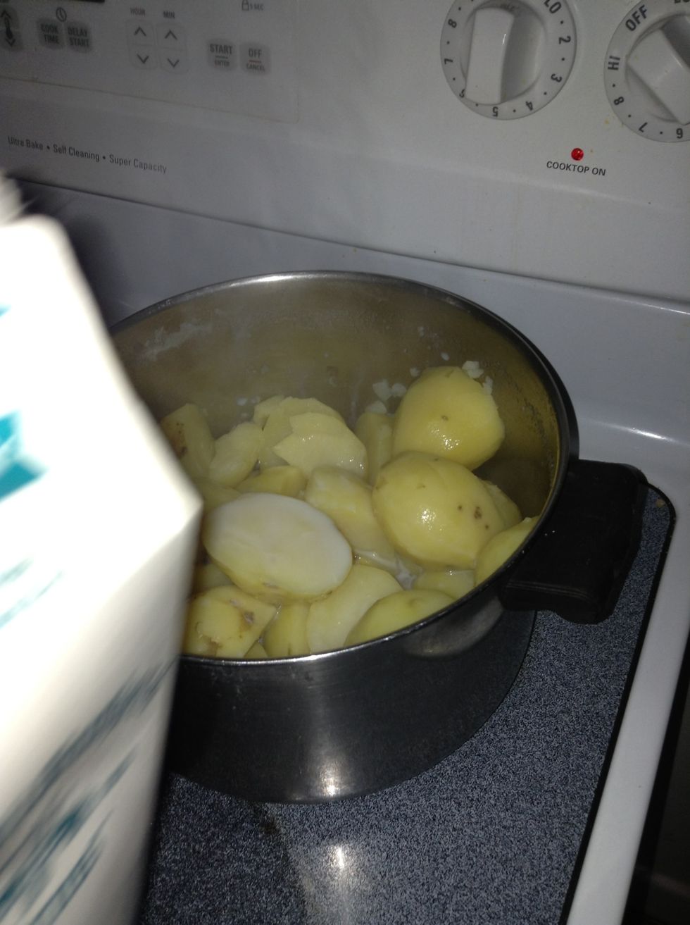 Add 1/2 cup milk. You add the said amount the first time.