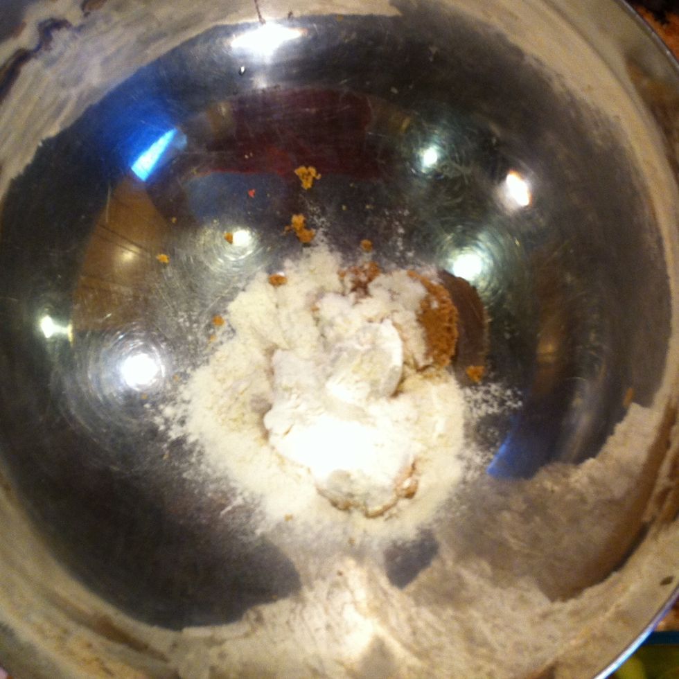 Add 1/2 cup of flour ...