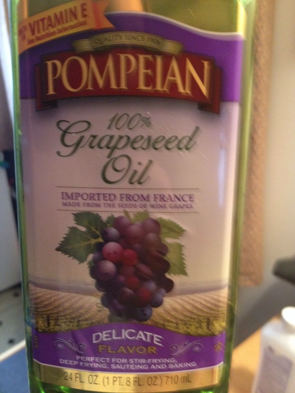 Add 1/2 cup of grapeseed oil and mix well. You can also use coconut oil or sweet almond oil.