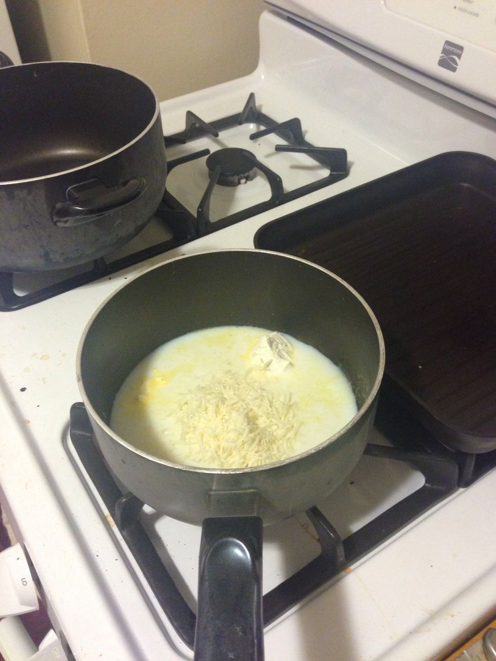 Add 1/2 Cup of Italian cheese to the pot.