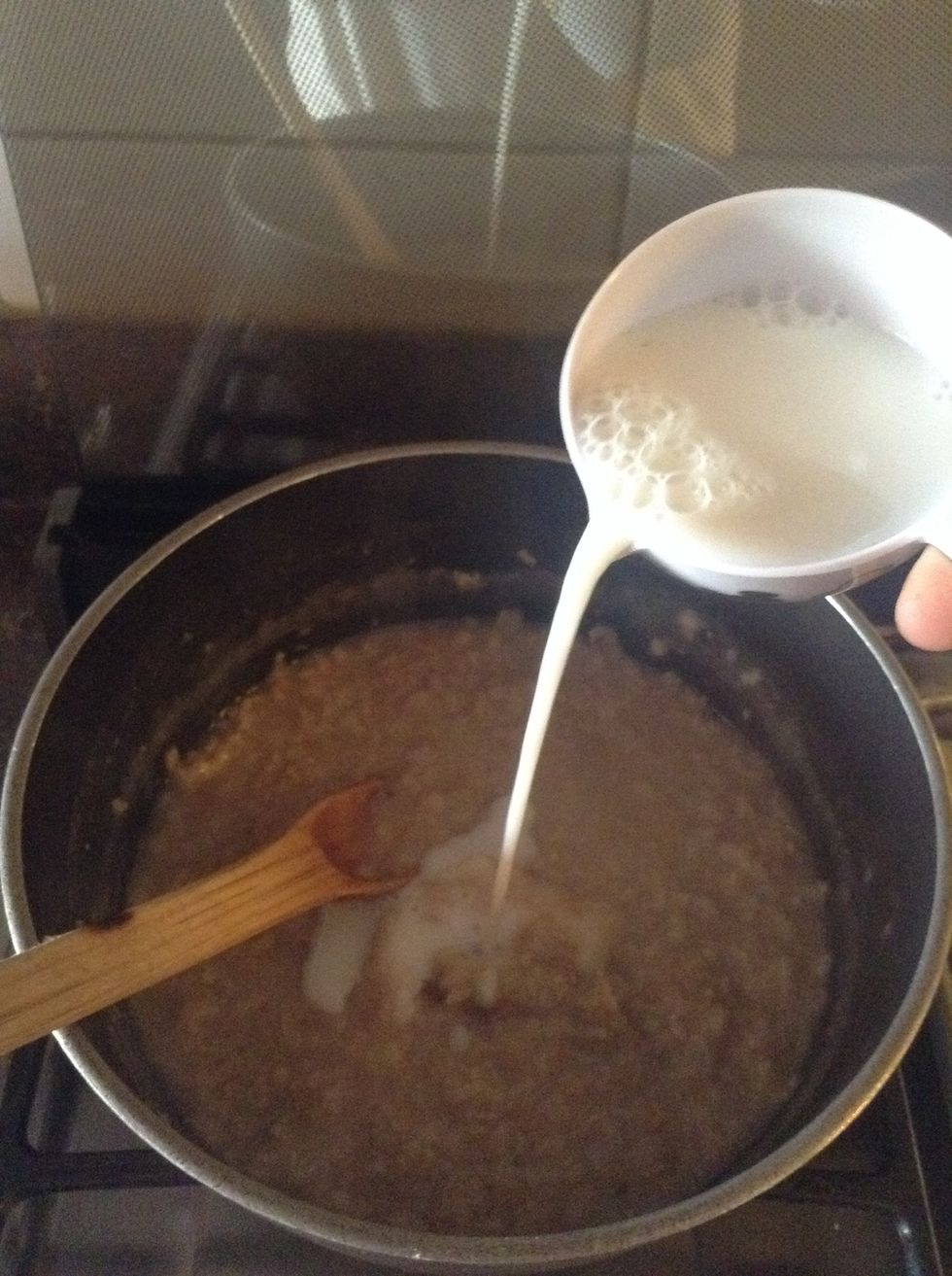 Add 1/2 cup of milk\ud83d\udc2e