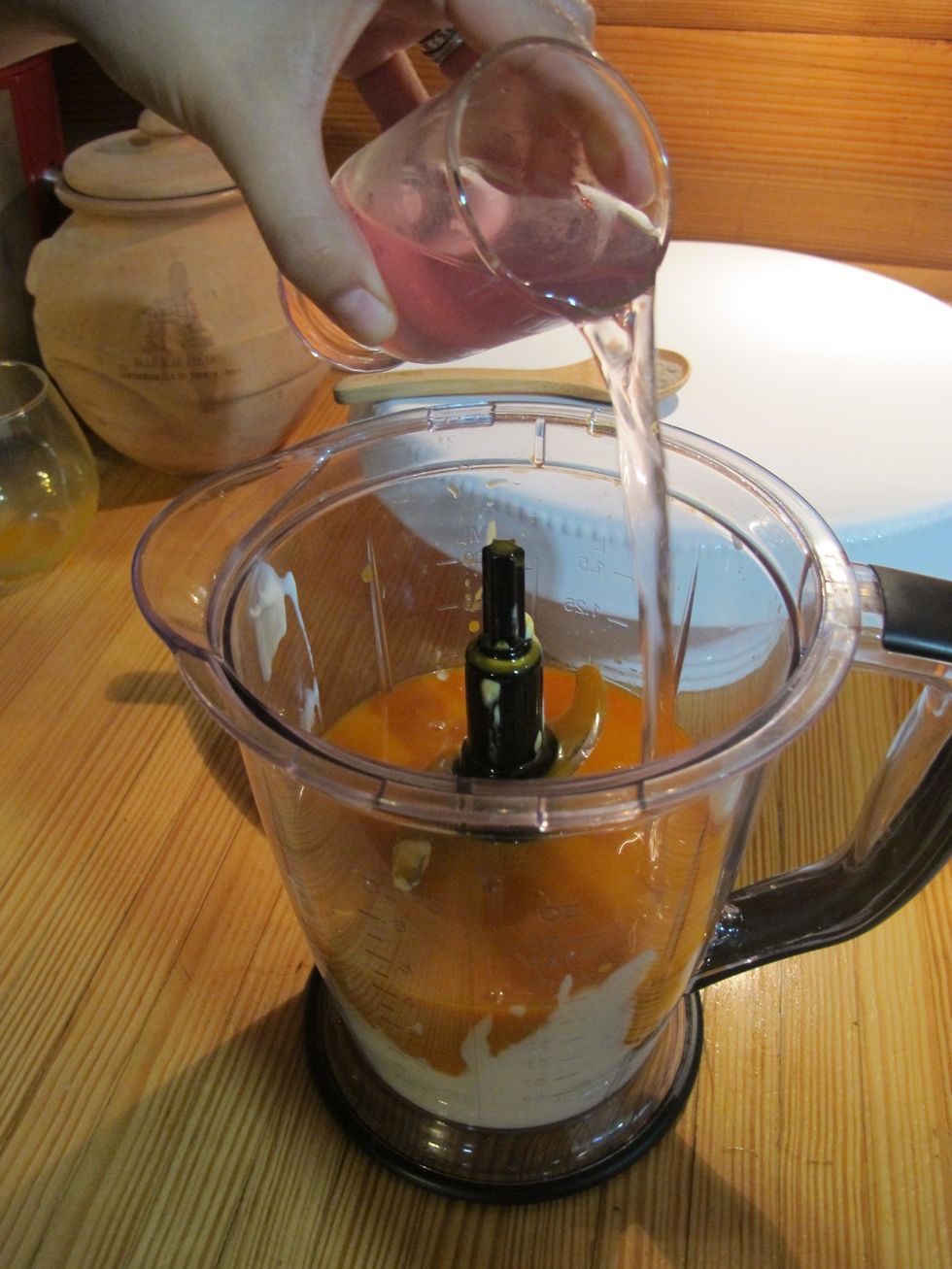 Add 1/2 cup of rose water. Rose water can easily be made at home, you can follow our guide http://snapguide.com/guides/make-rose-water-2/ .