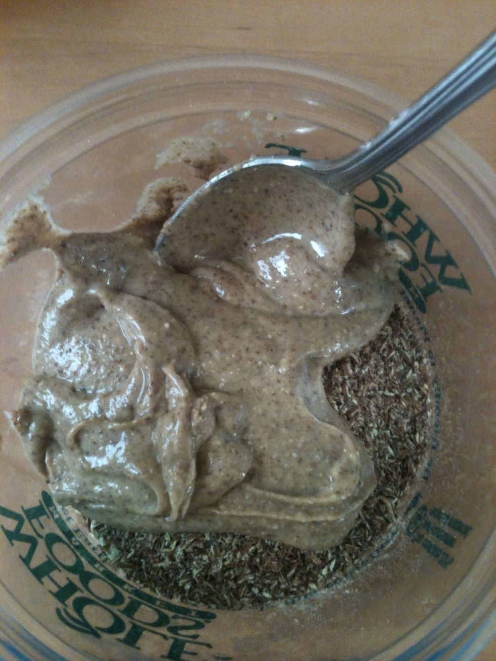 Add 1/2 cup or more raw almond butter. This one was maple flavored, but the date is so sweet that plain is just as good.