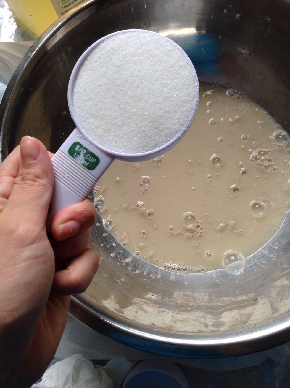 Add 1/2 cup sugar