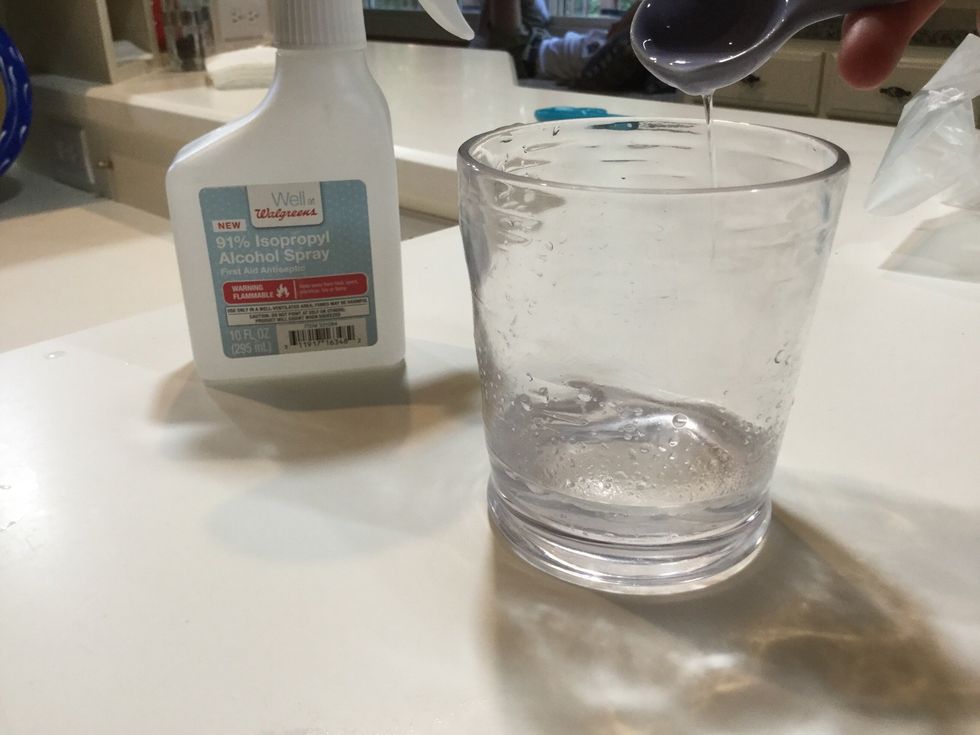 add 1/2 ounce of rubbing alcohol