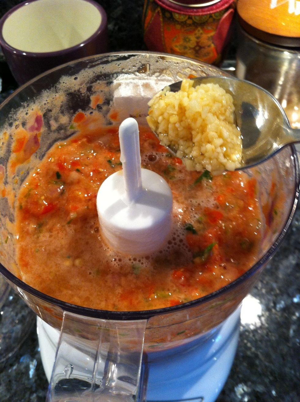 Add 1/2 tablespoon of garlic