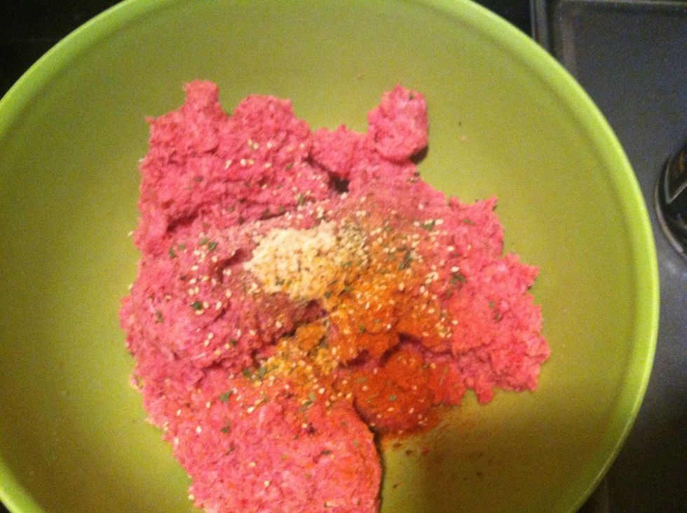 Add 1/2 teaspoon of all spices , a half of tablespoon of chopped garlic