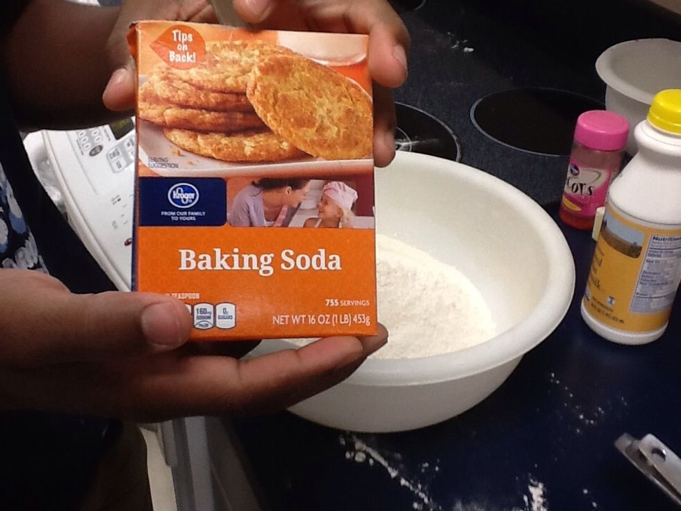Add 1/2 teaspoon of baking soda to the flour
