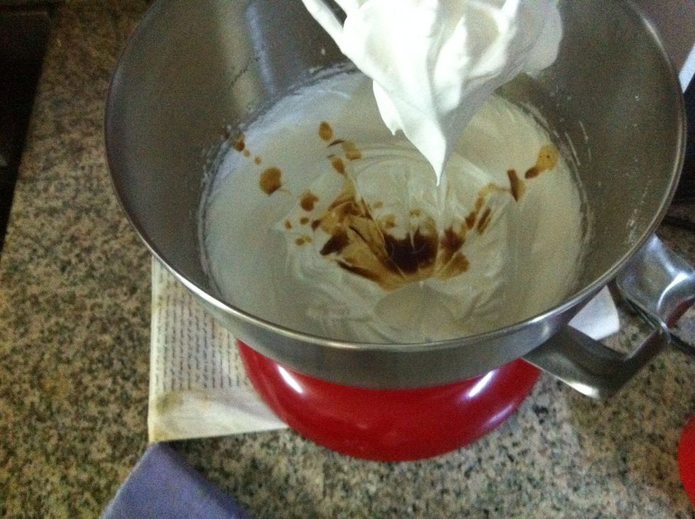 Add 1/2 tsp of vanilla and beat