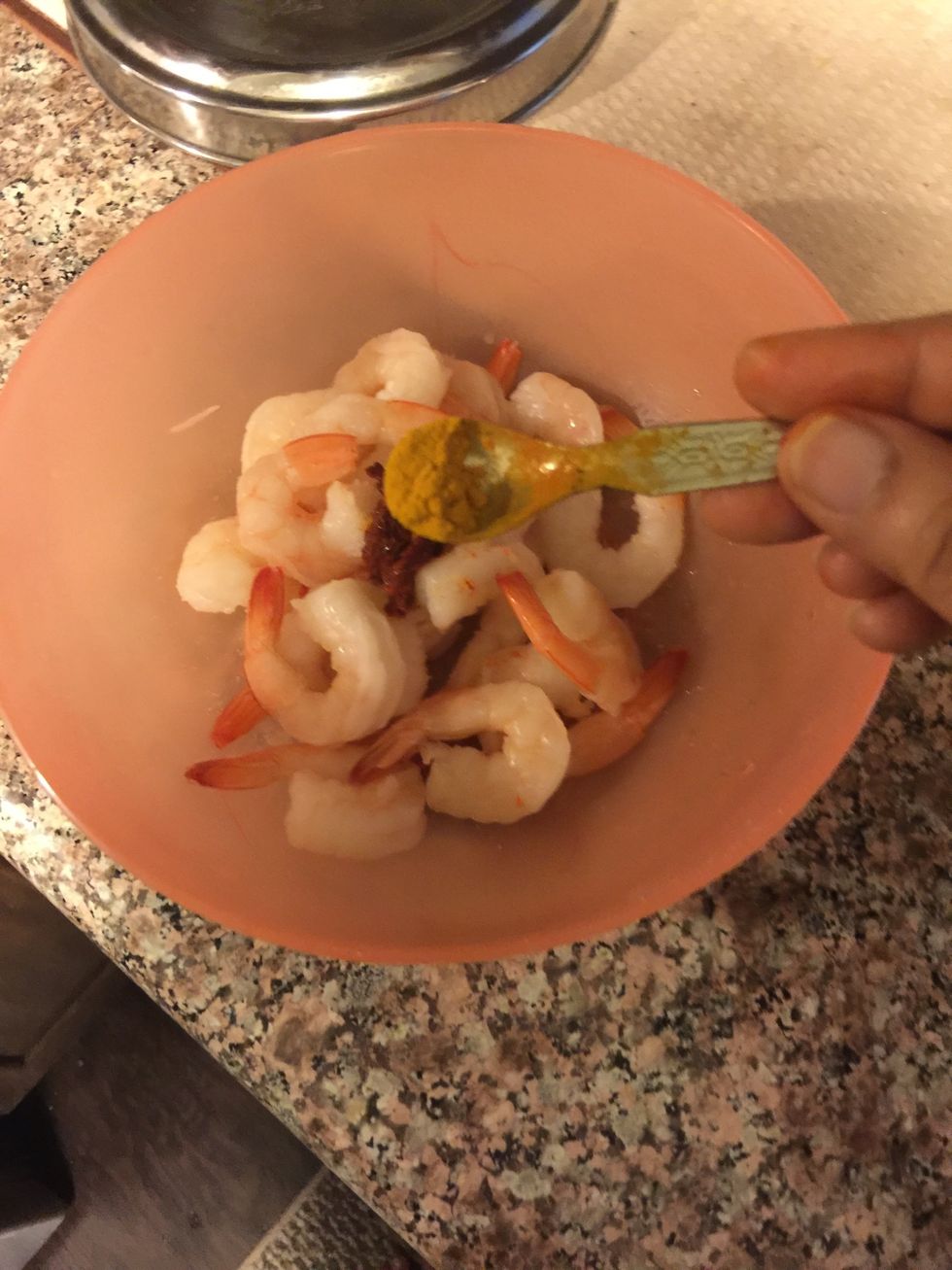add 1/2 tsp turmeric powder.