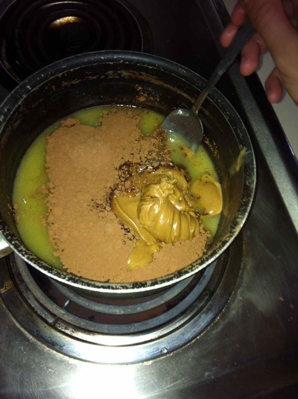 Add 1/2c of peanut butter.