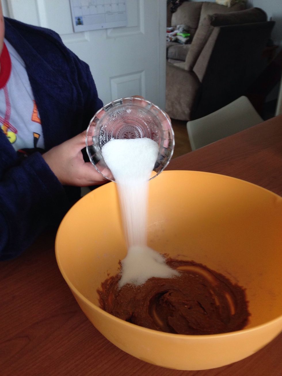 Add 1/4 c sugar