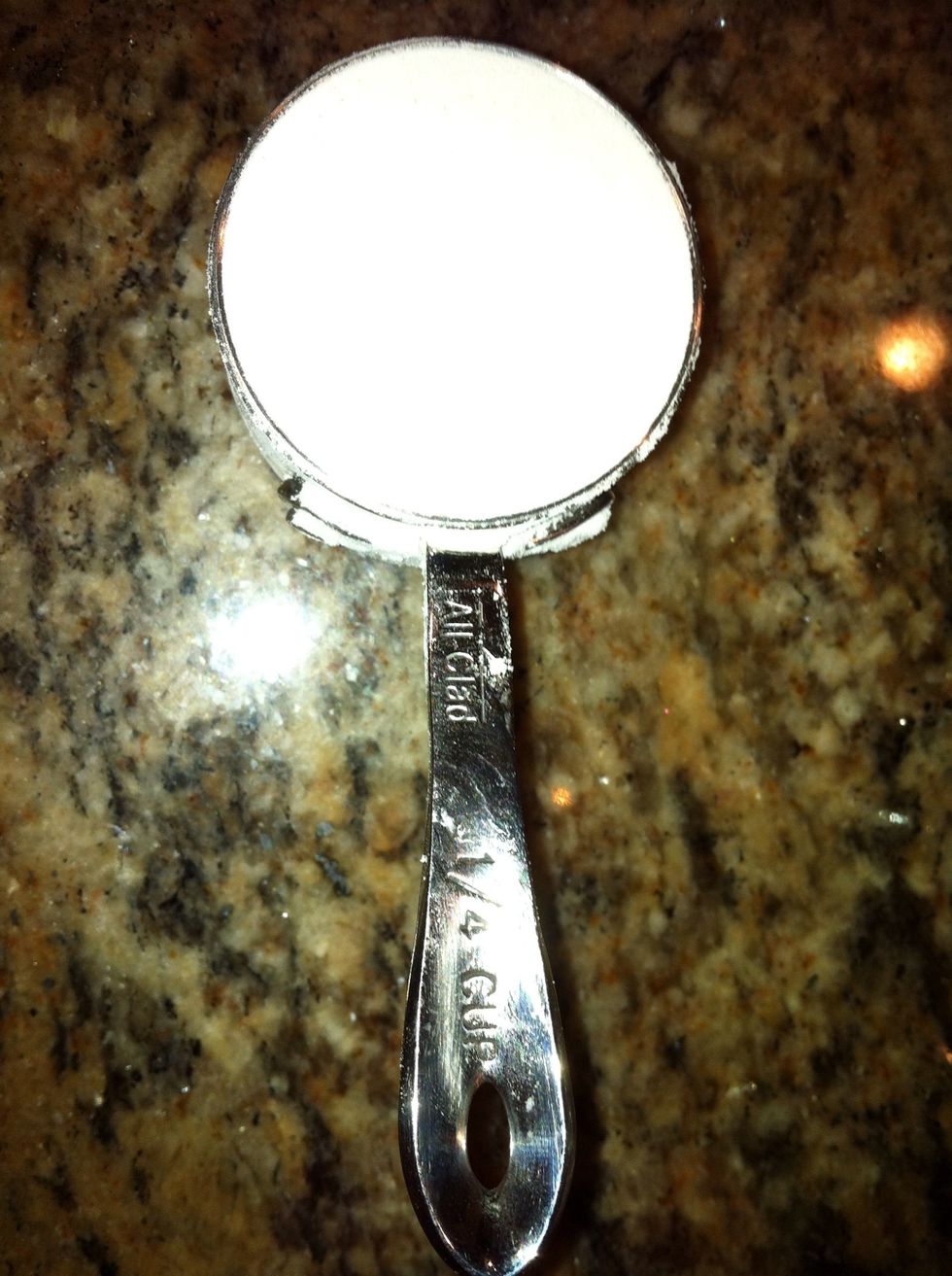 Add 1/4 cup of flour your bowl!