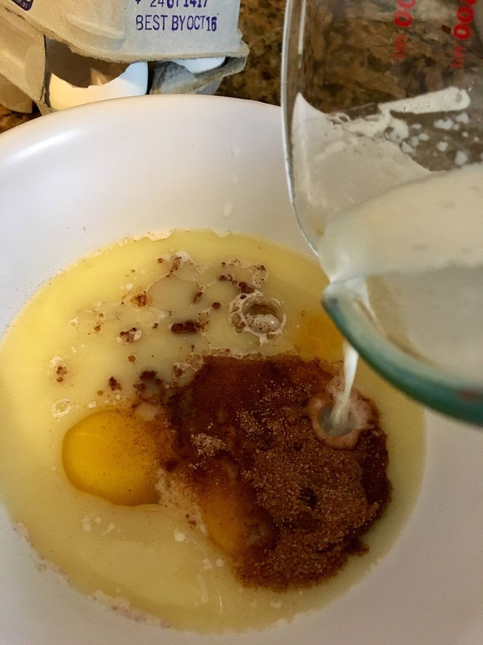 Add 1/4 cup of milk