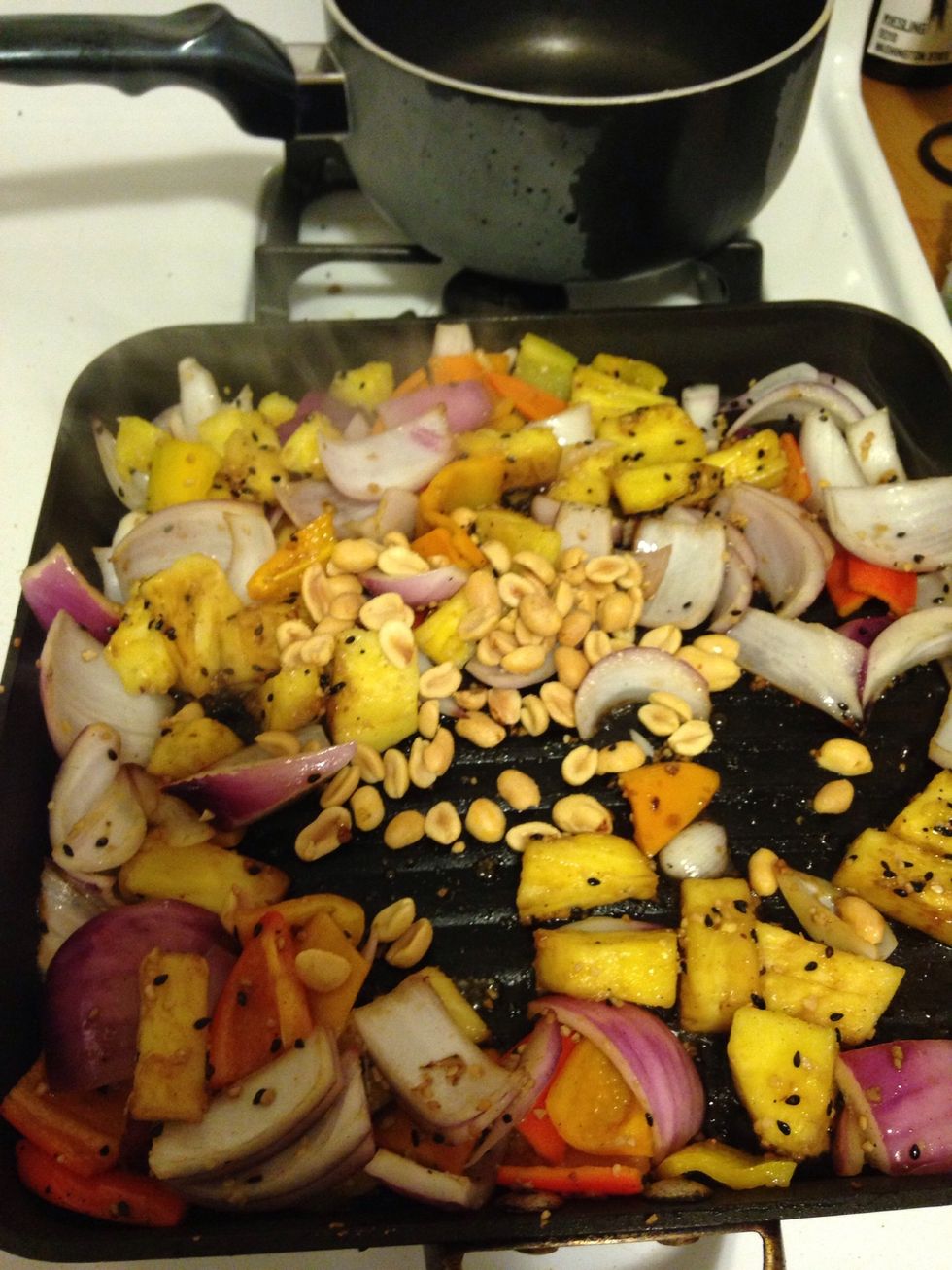 Add 1/4 cup of peanuts. (Optional)