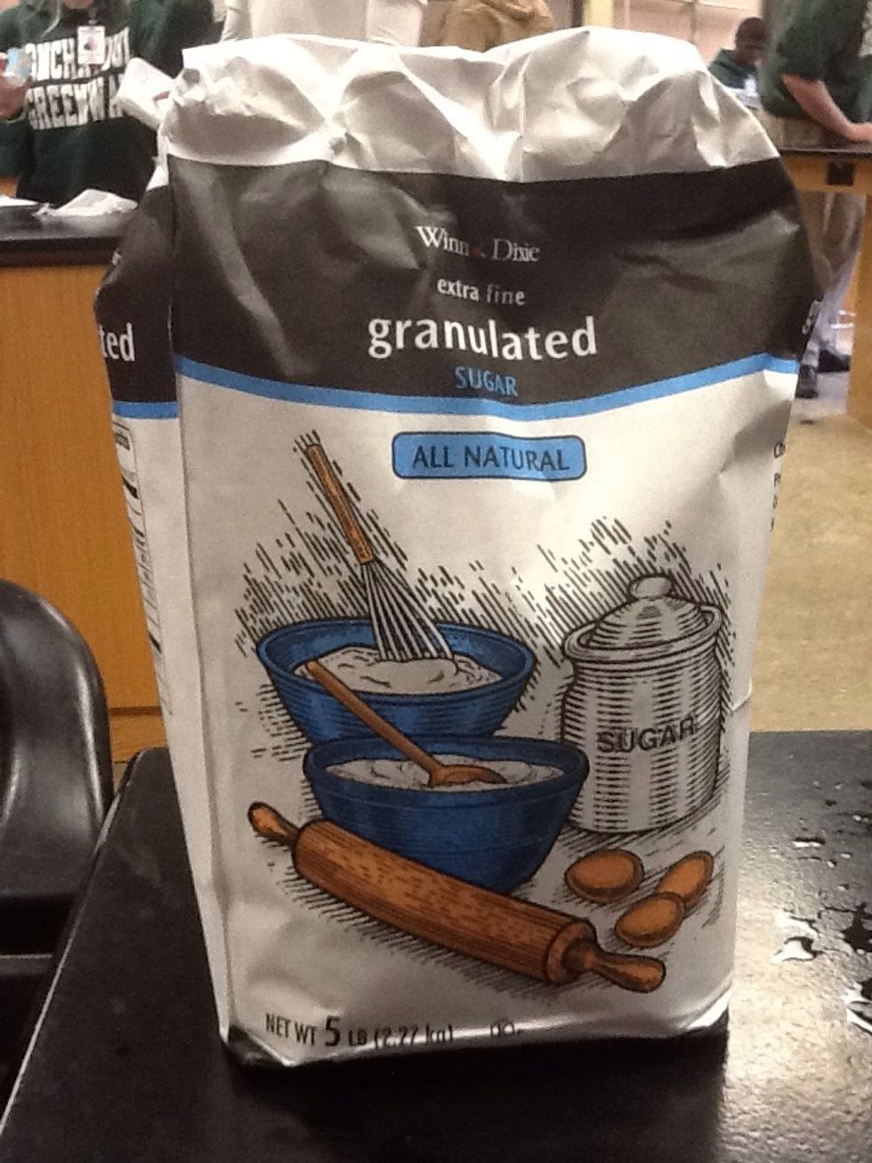 Add 1/4 cup of sugar to the Quart size bag.