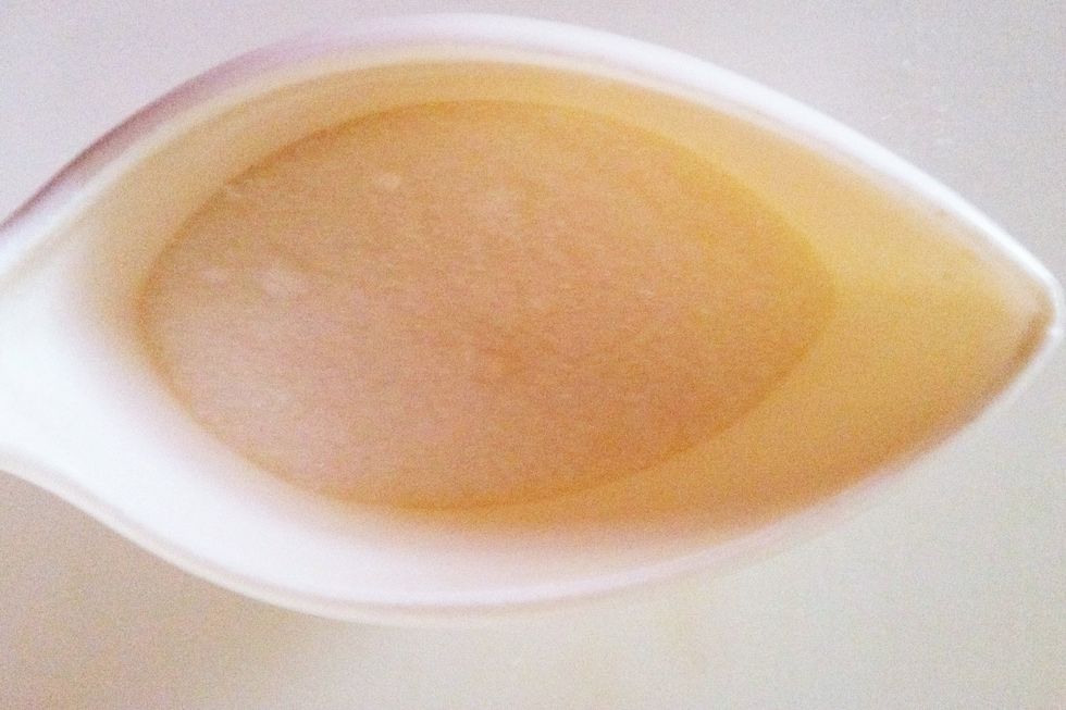 Add 1/4 cup of sugar to the saucepan and place on low heat until the zest softens and the sugar becomes syrup.