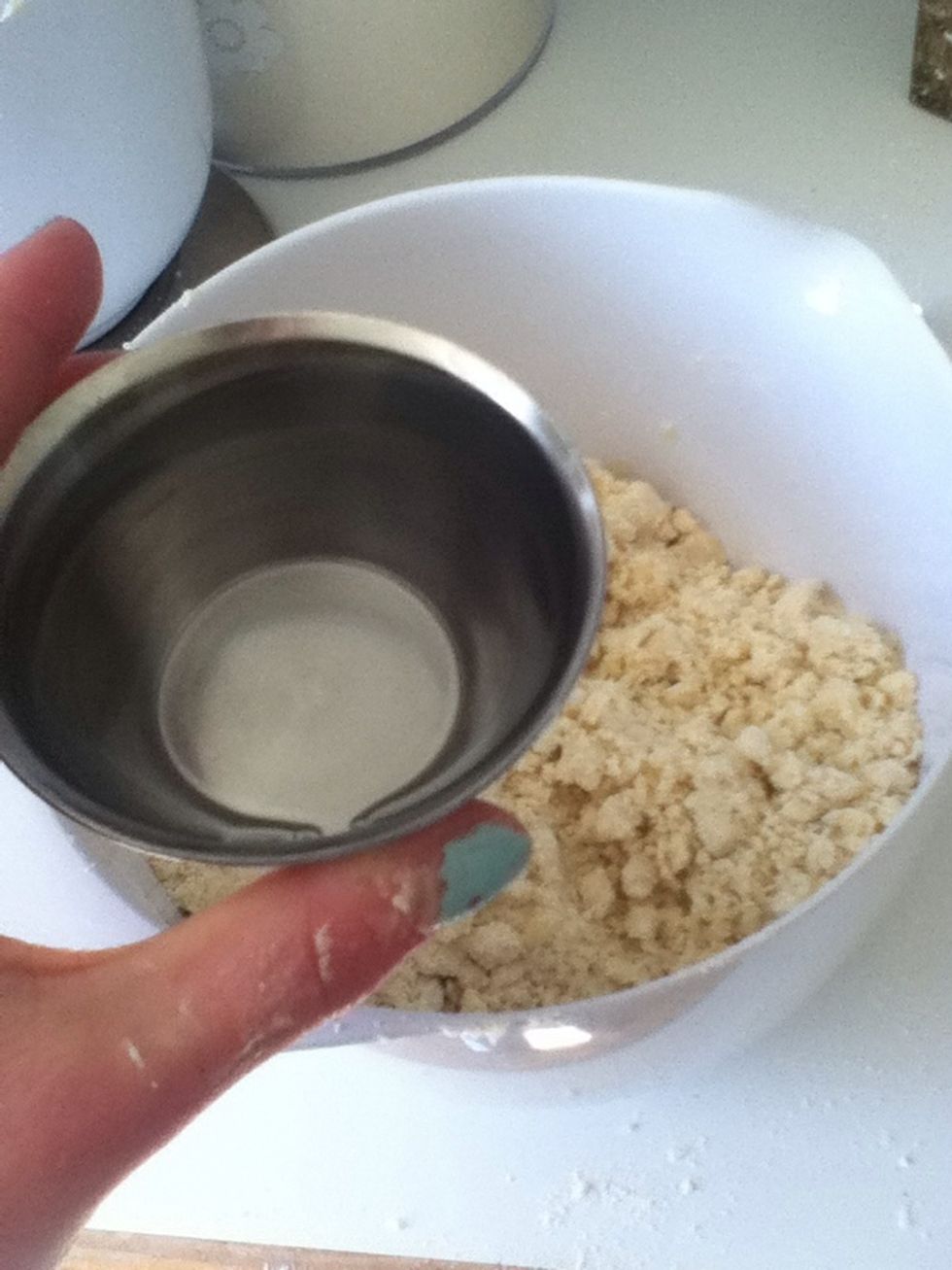 Add 1/4 cup of water and mix!