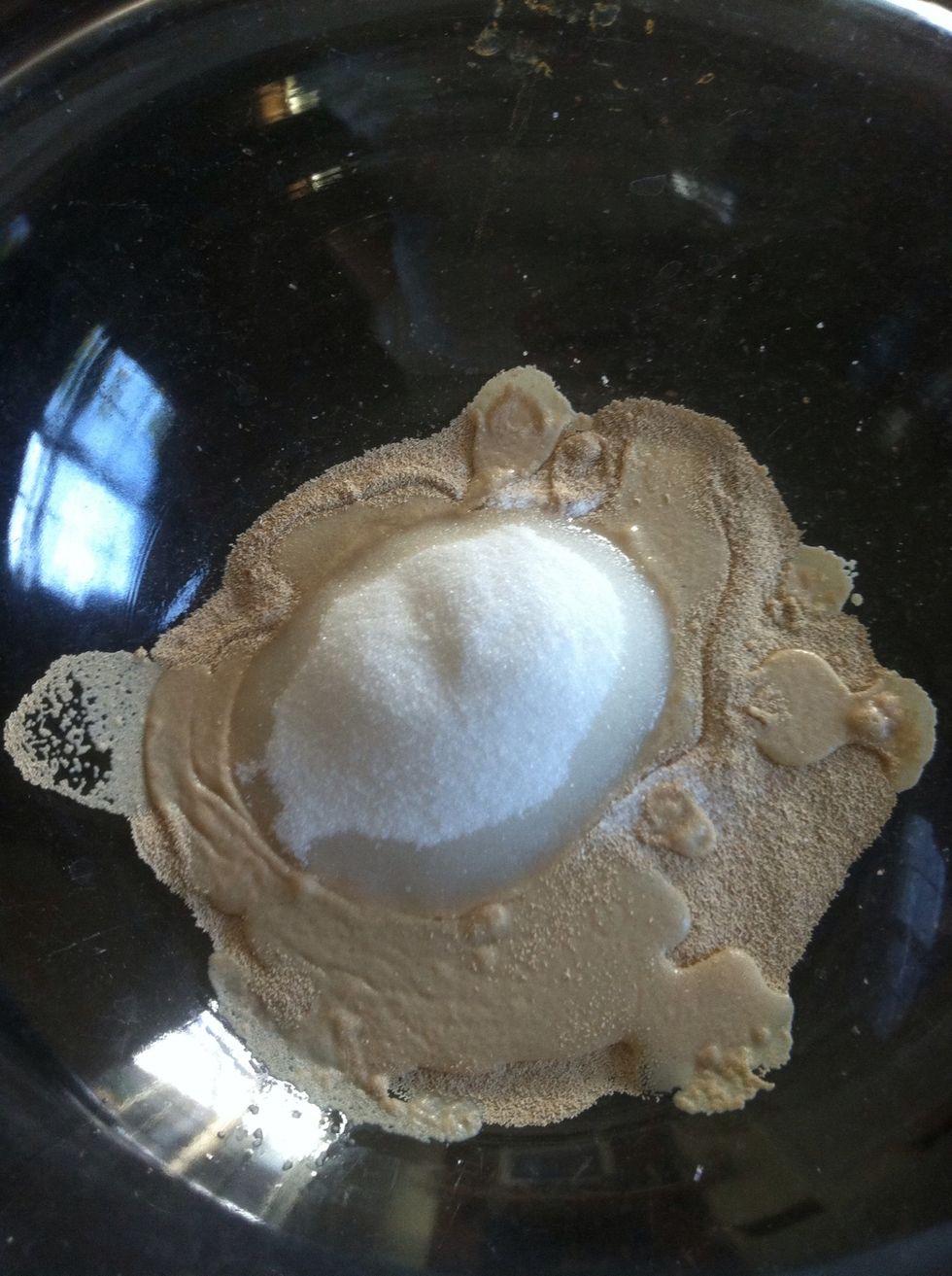 Add 1/4 cup sugar and 1/2 tsp salt.