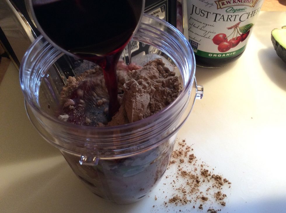 Add 1/4 cup tart cherry juice.