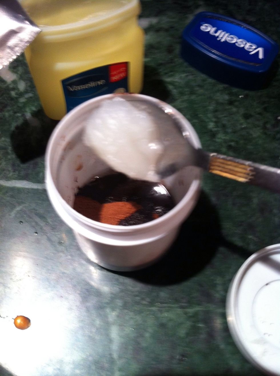 Add 1/4 of petroleum jelly