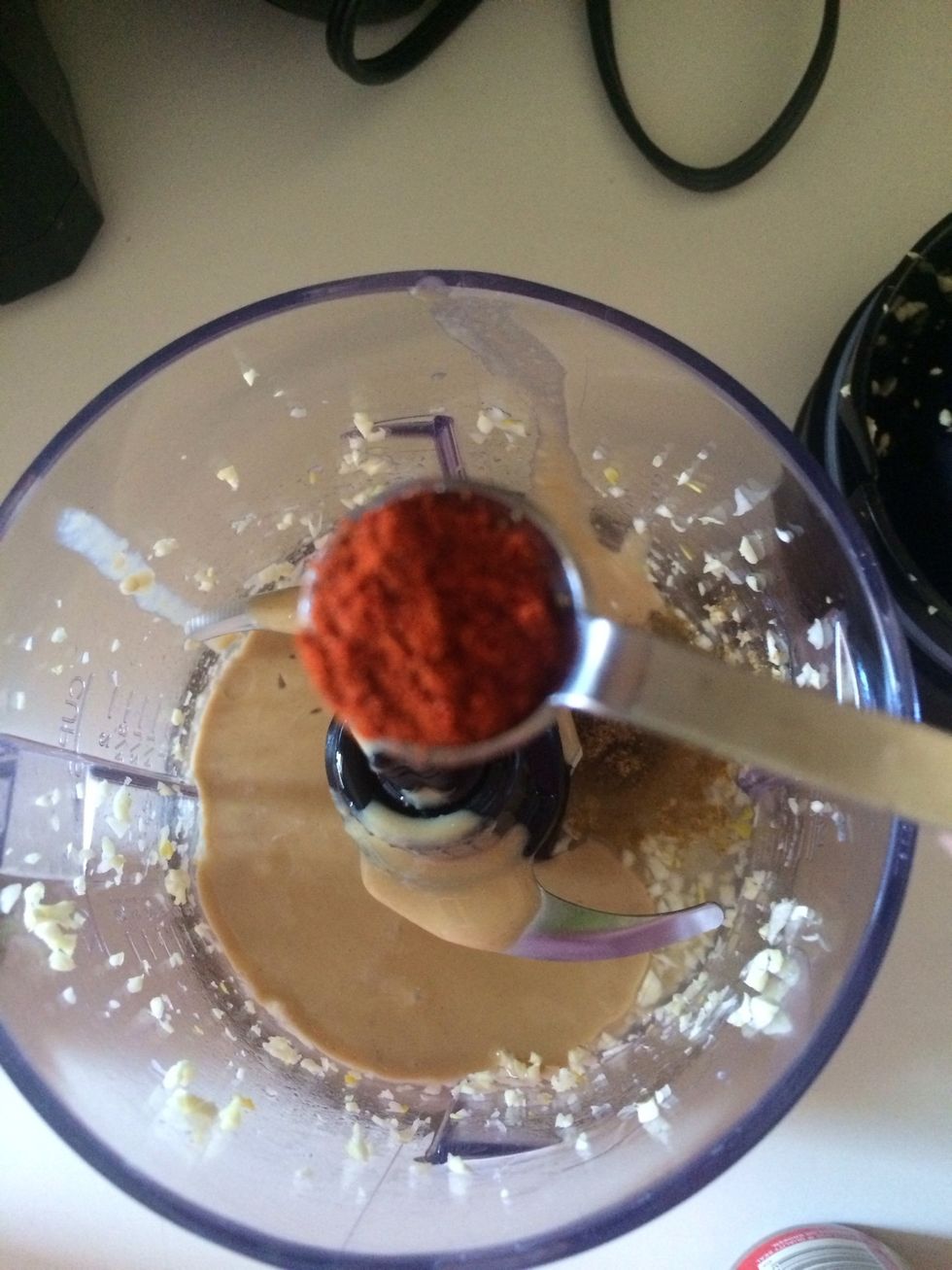 Add 1/4 teaspoon paprika and 1/8 teaspoon of cayenne pepper