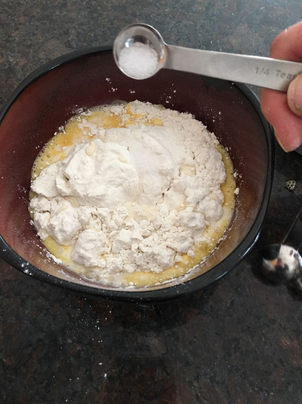 Add 1/4 teaspoon salt.