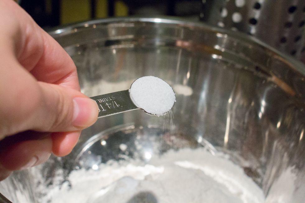 Add 1/4 tsp salt to your flour mixture.