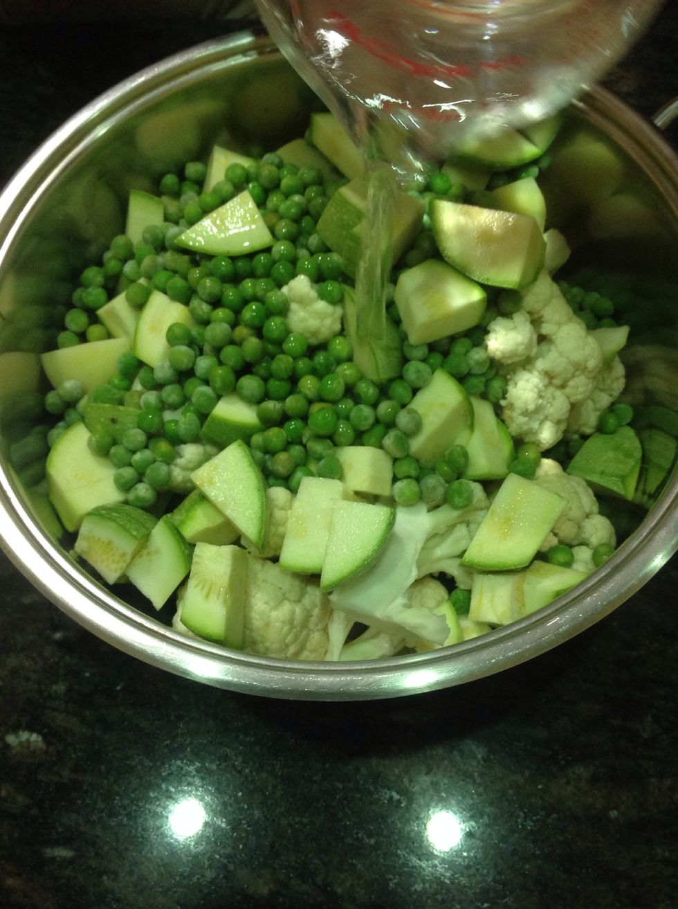 Add 1.5 litres of water and bring to the boil.