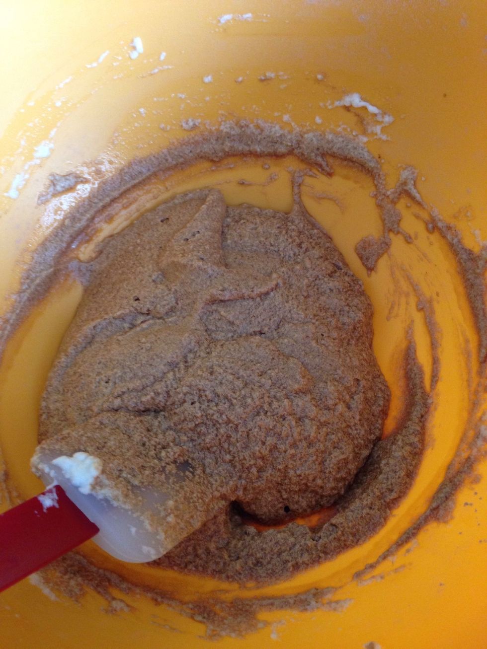 Add 1/8 c flour