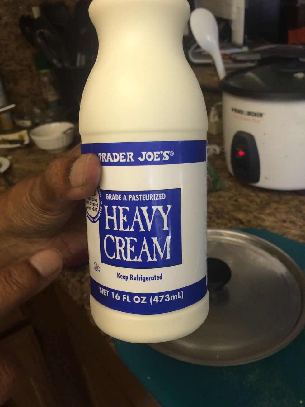 Add 1/8 cup of heavy cream