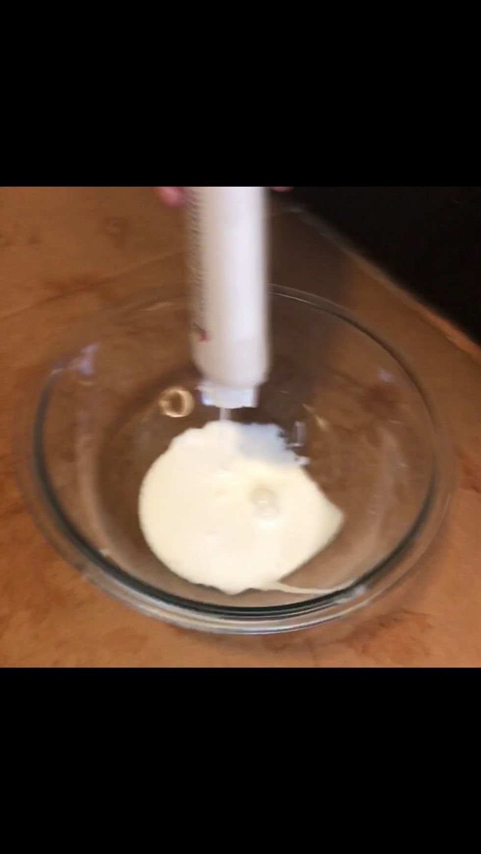 Add 1 bottle of Elmer's school glue into the bowl. Clear or white glue works)