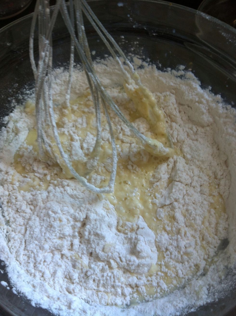 Add 1 cup flour to your wet ingredients.