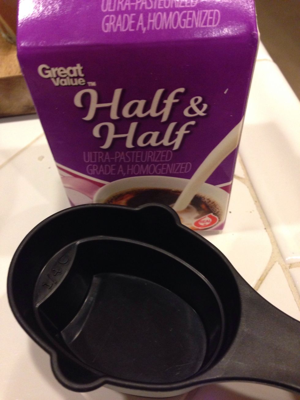Add 1 cup half and half